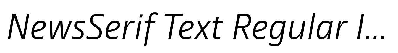 NewsSerif Text Regular Italic